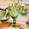 Vidro Verde Diamond Taça de Água