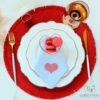 foto Guardanapo Linho Bordado Heart Rose