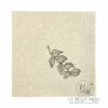 Guardanapo Linho Bege Bordado Folhagem IV - 40x40 cm - Image 5