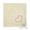 Guardanapo Linho Bege Bordado Coração Floral - 40 x 40 cm - Image 4