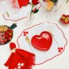 Prato Sobremesa Coração Dots Vermelho - 20 cm - Imagem 4