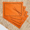 kit pcs jogo americano oriental orange impermeavel