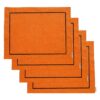 Kit 04 Pçs Jogo Americano Oriental Orange Impermeável