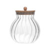 Pote Canelado Borossilicato Tampa Bambu - 700mL - Image 2