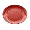 Prato Vermelho de Porcelana Raso Nórdica