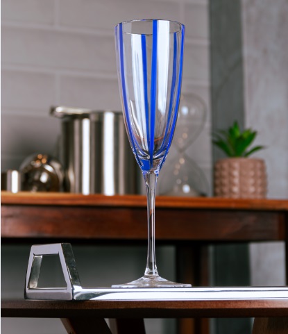Taça Champanhe Vidro Azura 200 mL