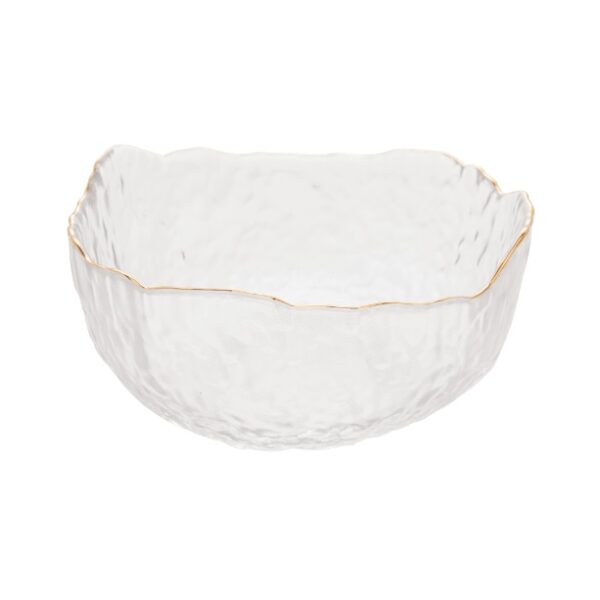 Bowl Cristal Martelado Borda Dourada Edgey 16,5 cm