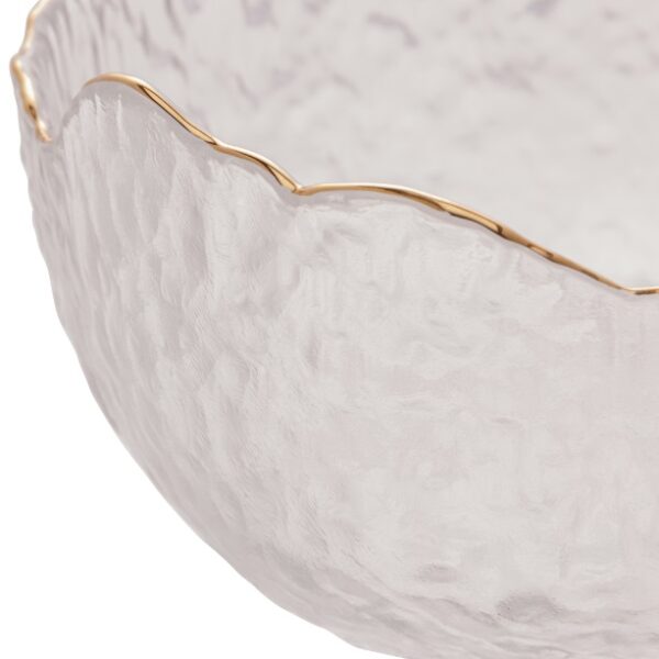 Bowl Cristal Martelado Borda Dourada Edgey 19 cm - Image 4