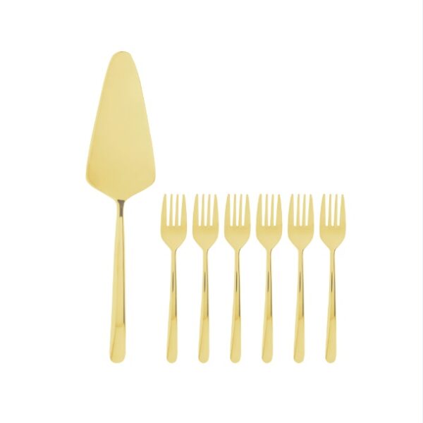 Conjunto Sobremesa Viena Dourado 7 Pçs