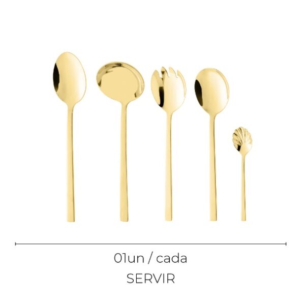 Faqueiro 101 Pçs Caixa Litografada Firenze Dourado - Image 3