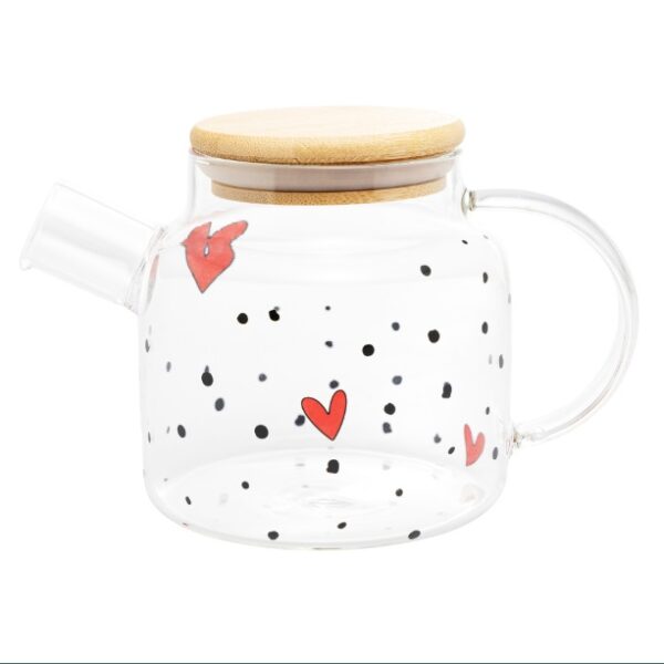 Chaleira Vidro Resistente a Calor New Heart