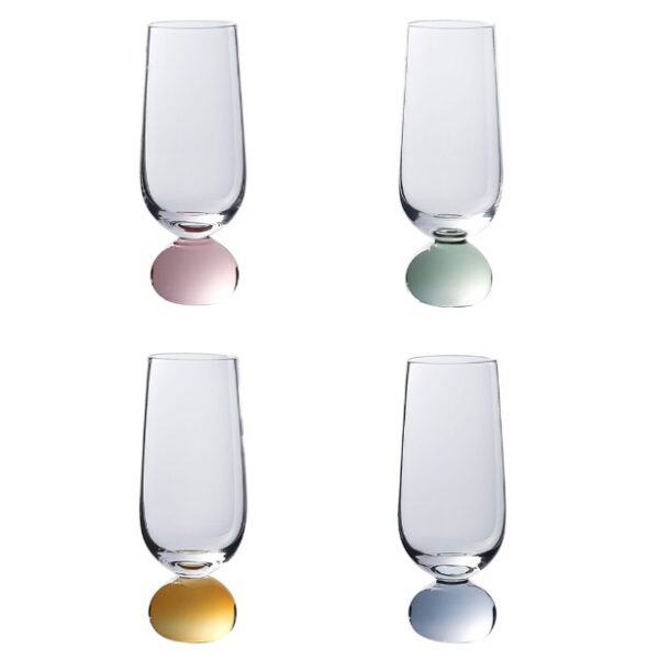 Kit 04 Pçs Taça Vidro  Coloré 250 mL