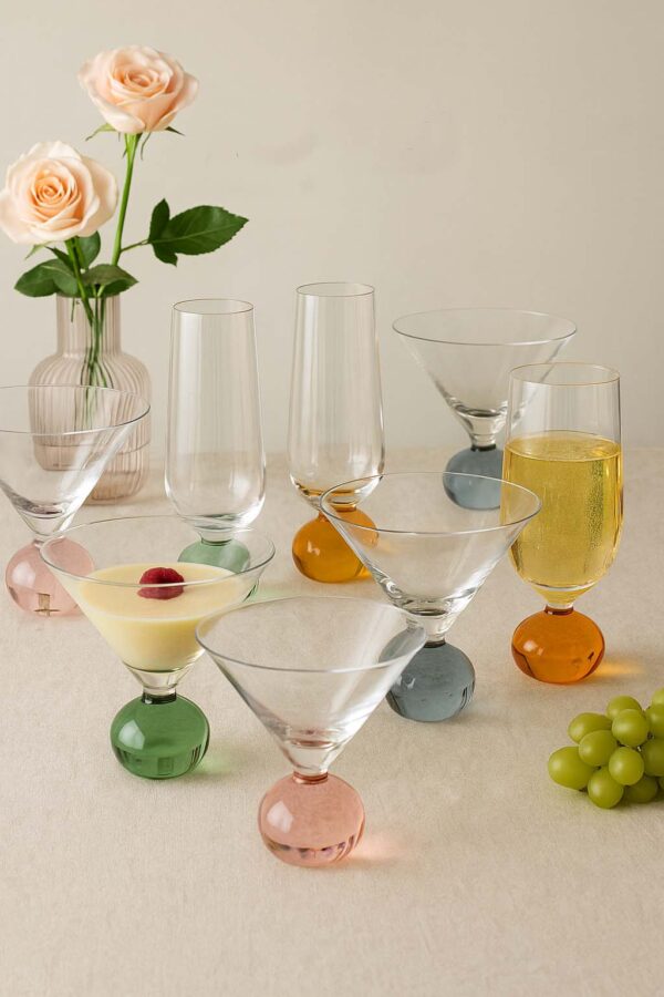 Kit 04 Pçs Taça Vidro  Coloré 250 mL - Imagem 3