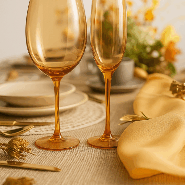 Taça de Espumante Gourmet Âmbar Metalizado  200ml