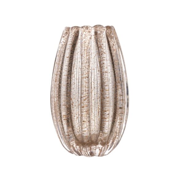 Vaso Vidro Venezia Transparente Dourado 13 cm - Image 4