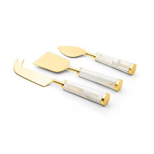 Kit 03 Pçs Talheres para Queijo Madre Pérola Atenas