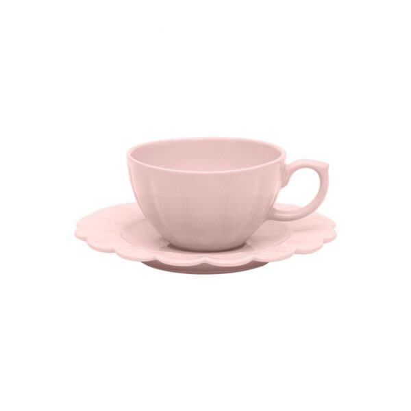 Xícara de Chá Flora Dalia Rosa 220 mL