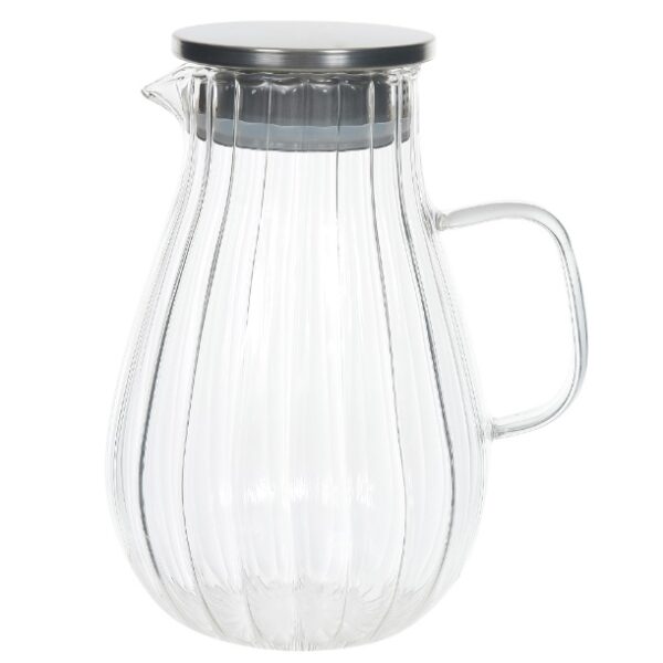 Jarra Vidro Borossilicato Tampa Inox 1,8L