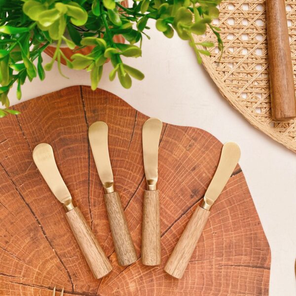 Kit 04 Pçs Espátula Madeira Goldwood