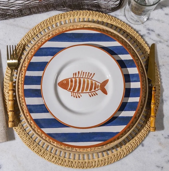 Prato Sobremesa Náutico Peixe Laranja 21 cm