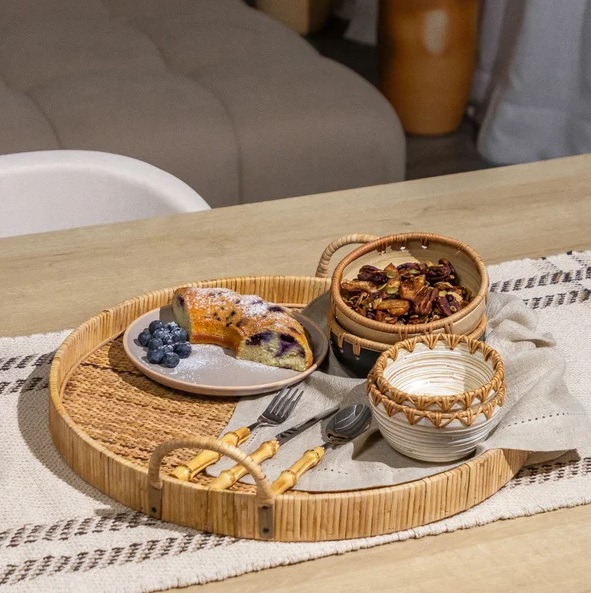 Bandeja Circular Rattan 45 cm
