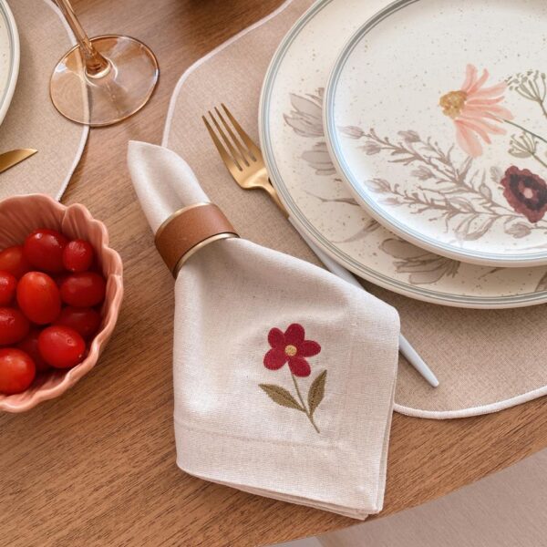 Guardanapo Linho Floralis Malva 40×40 cm